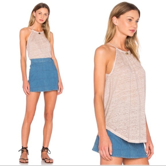 REVOLVE Joie Amarey B Linen Tank in Sandshell - Picture 8 of 8